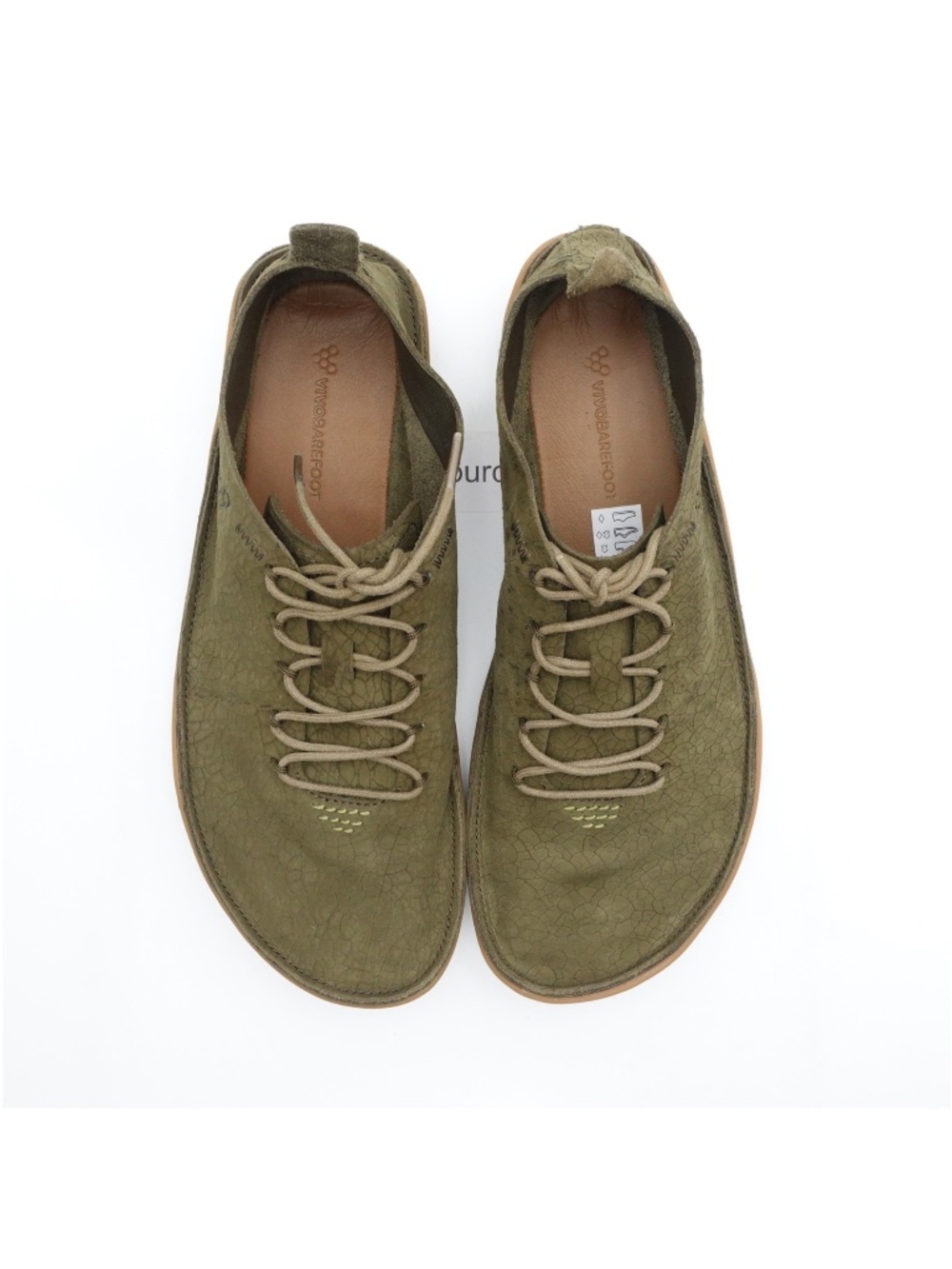 NEW Vivobarefoot Sensus Moc Lace Up Shoes Olive - Picture 4 of 7